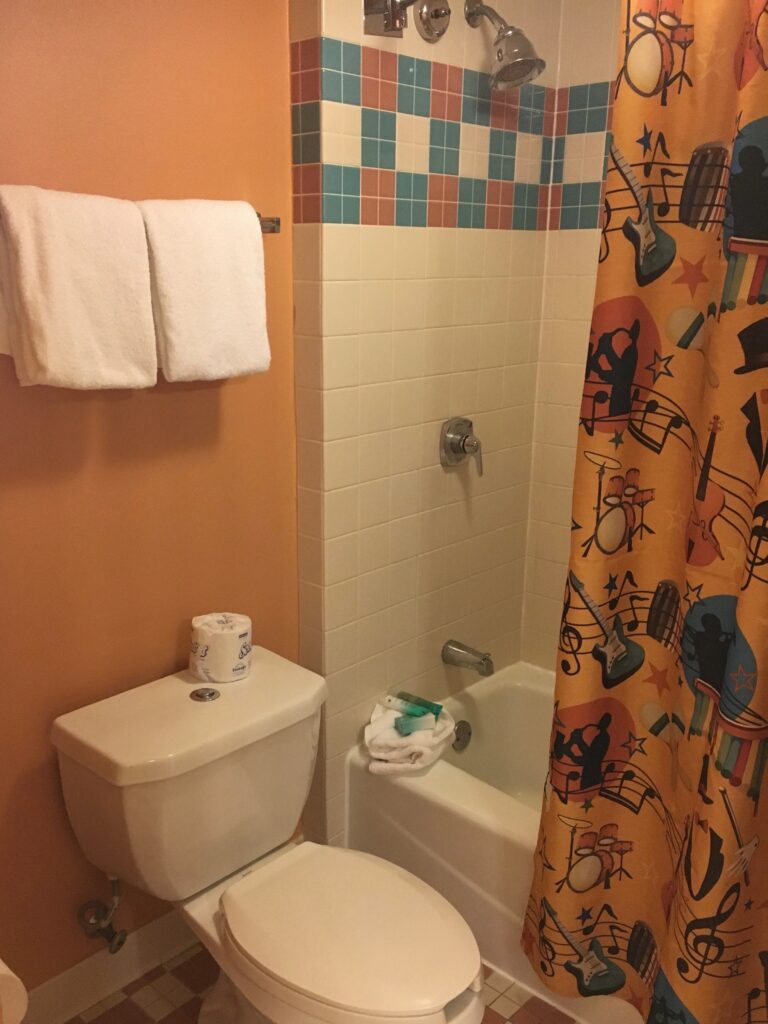 Disneys All Star Music Resort Tiled Tub Shower