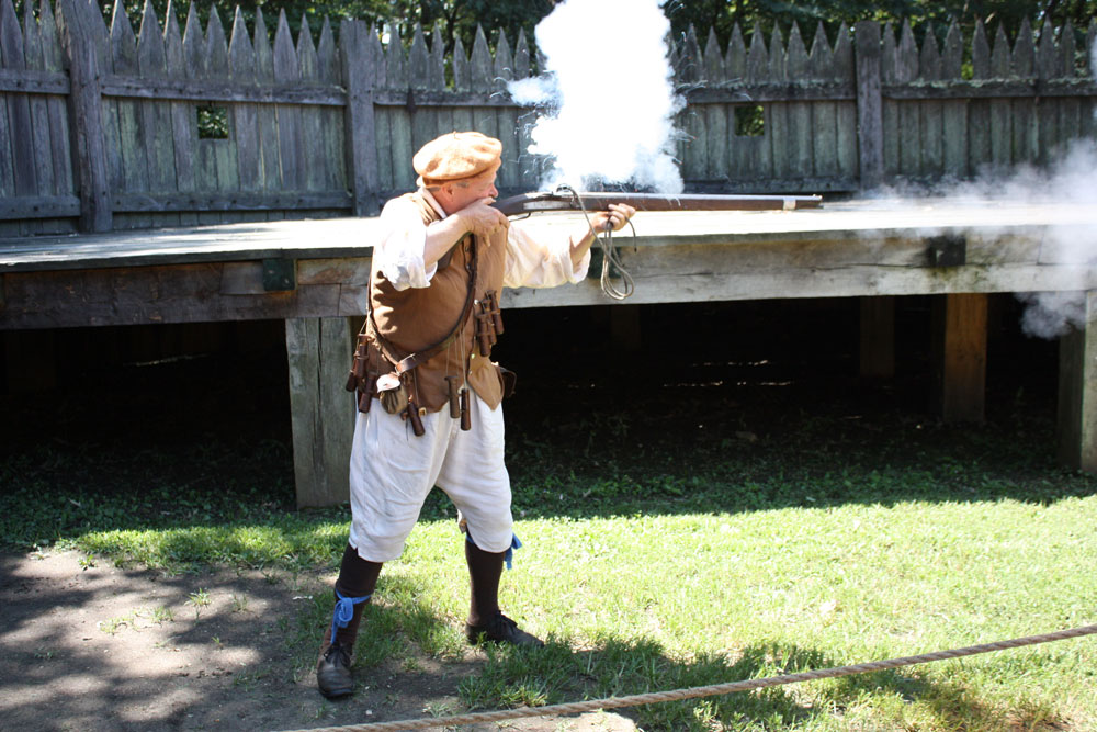 Jamestown Settlement Museum Jamestown VA Jamestown Fort Gun Firing Demonstration Arquebus