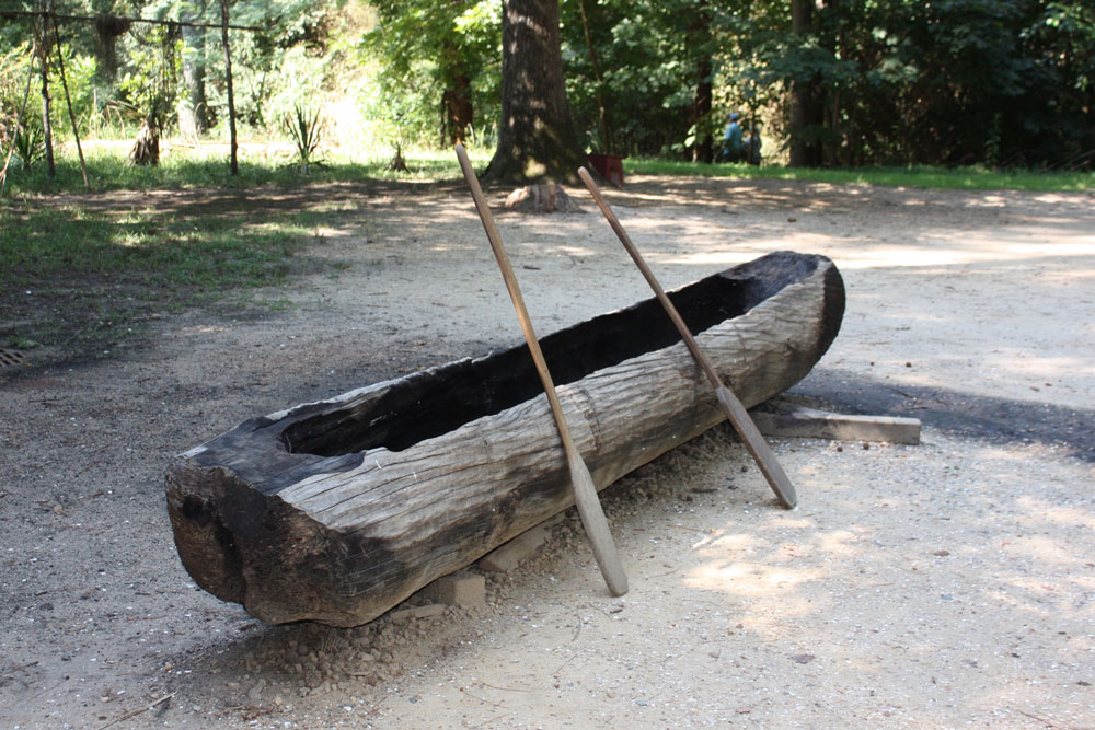 Jamestown Settlement Museum Jamestown VA Powhatan Village Dugout Canoe