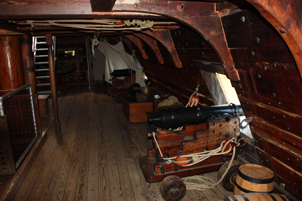Jamestown Settlement Museum Jamestown VA Jamestown Ships Canon Below Deck
