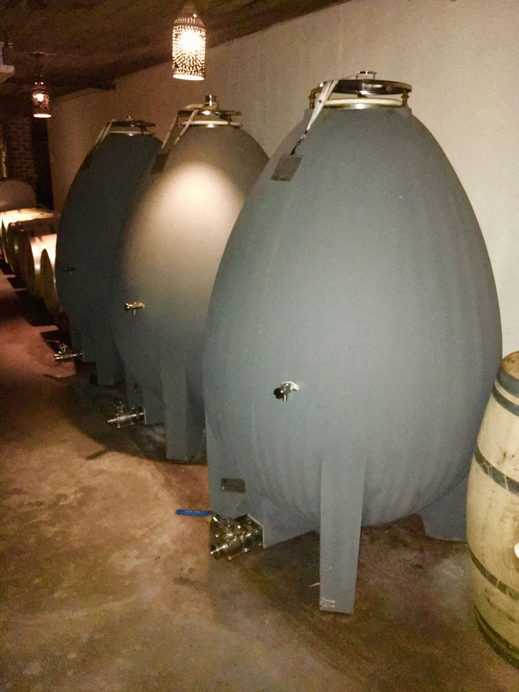 Williamsburg Winery White Wine Cellar Concrete Casks
