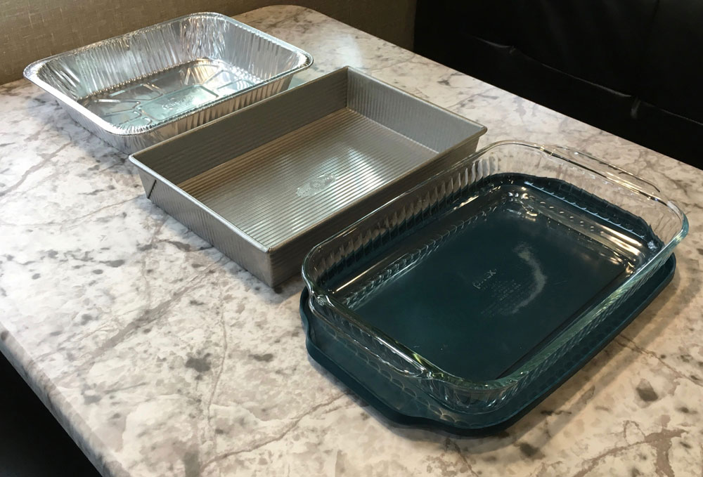 baking dishes pyrex glass with lid usa pan and disposable aluminum