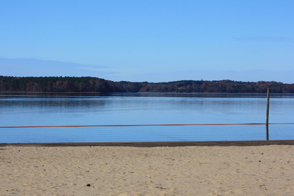 Falls Lake Rolling View Campground Beach