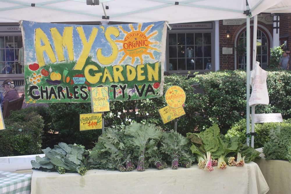 Fresh Organic Produce at Williamsburg Farmers Market Williamsburg VA