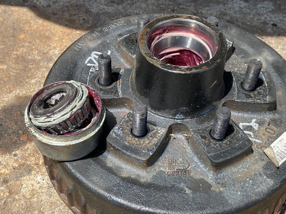 Bearing Repack Issue Pink and Gray Grease
