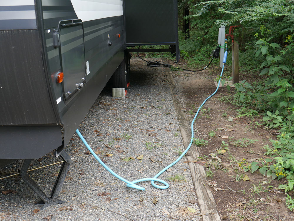 Belle Isle State Park Campground Back In Site Showing Utility Hookups