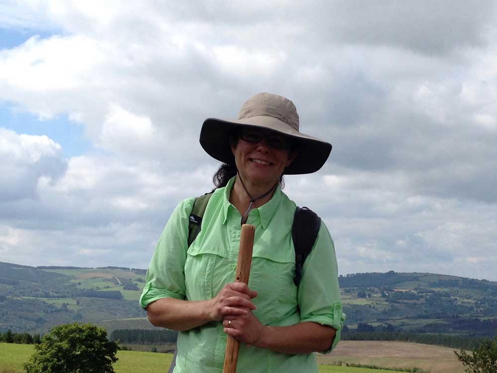 Judy Hiking on the Camino