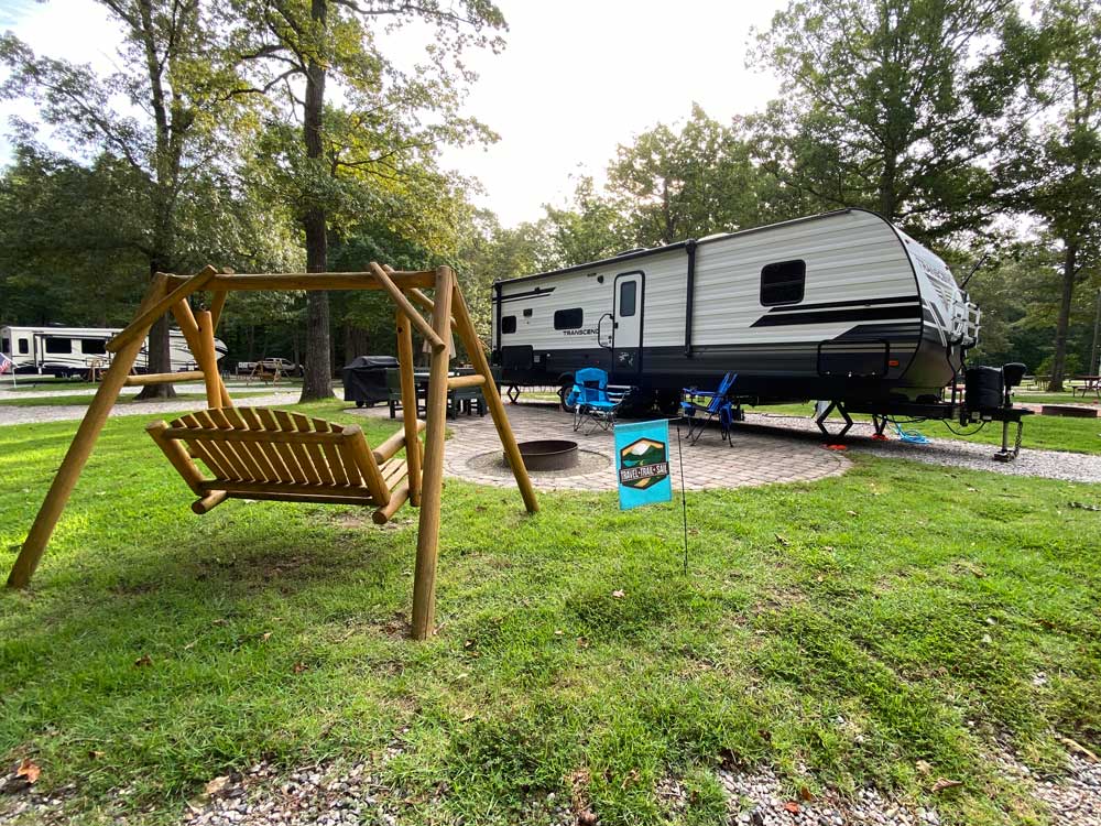 9 Steps to Finding a Great Campsite Like This Nice RV Campsite at the Williamsburg KOA