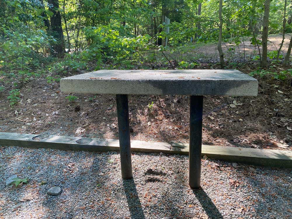 North Bend Campground Concrete Table