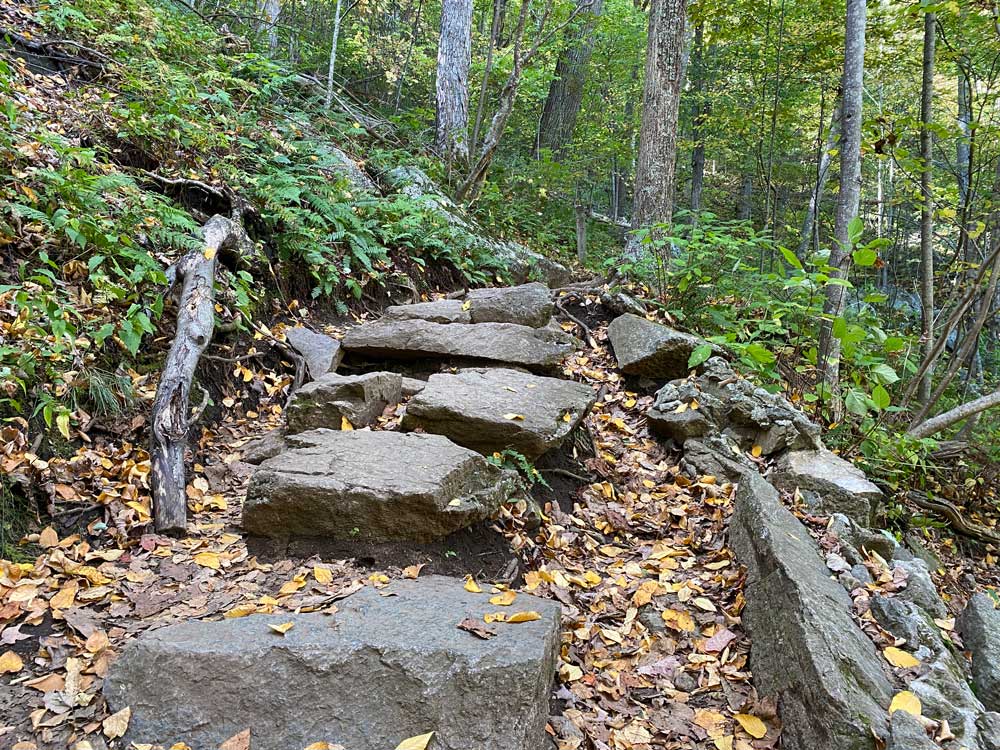 Rocky Section on the Trail at Crabtree Falls