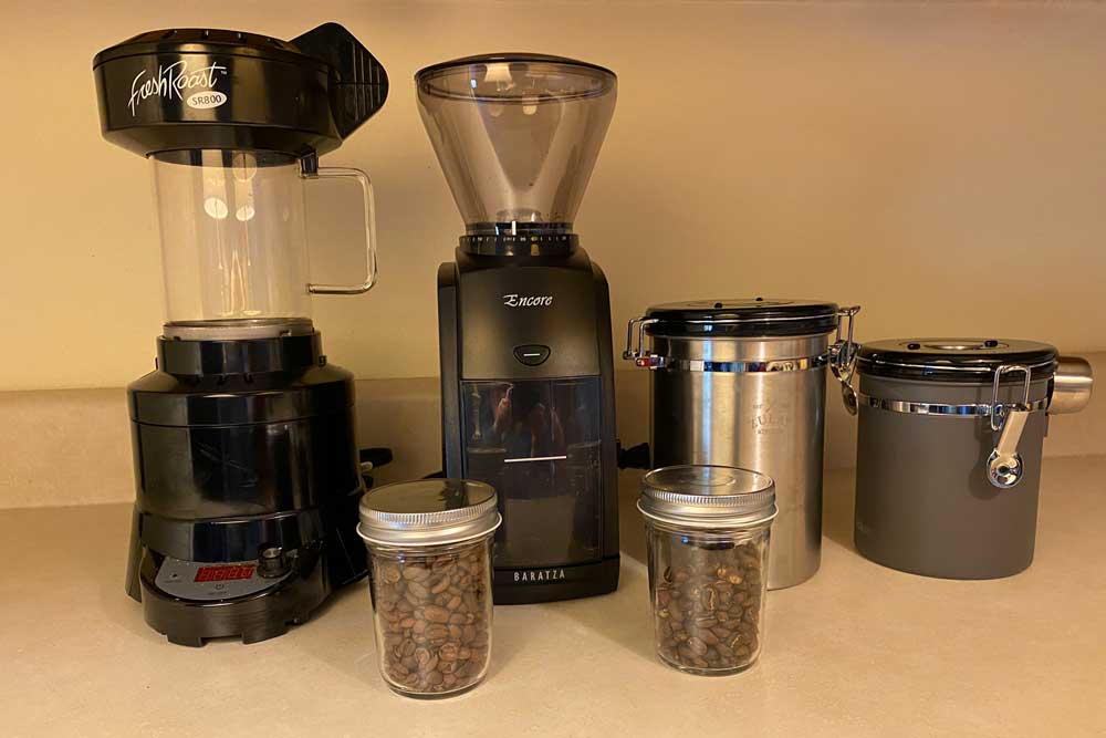 Gear for Roasting Your Own Coffee Roaster Grinder and Storage Containers