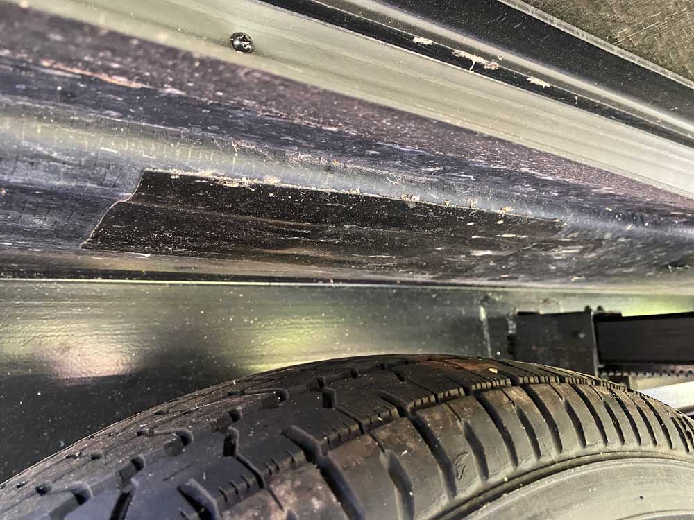 RV Wheel Well Patch After One Year
