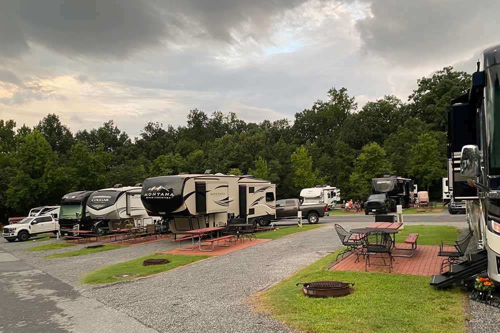 Premium Camp Site at Cherry Hill Park Campground