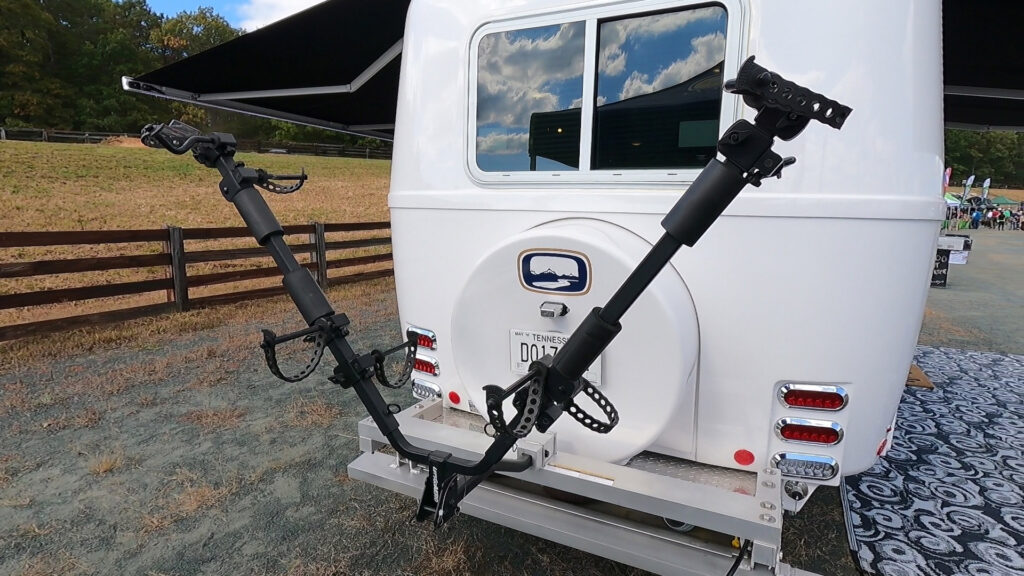 Bike Rack on Oliver Travel Trailer