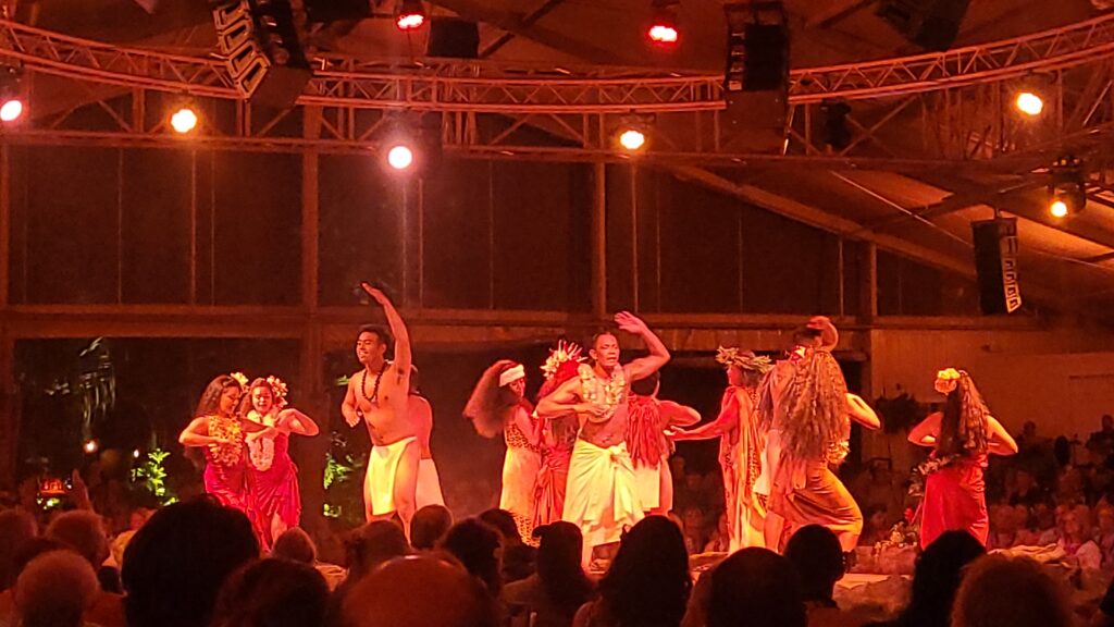 hula dancing at luau