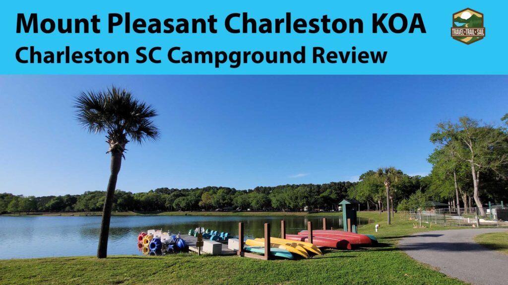 kayaks and canoes by lake mount pleasant charleston koa campground review youtube thumbnail