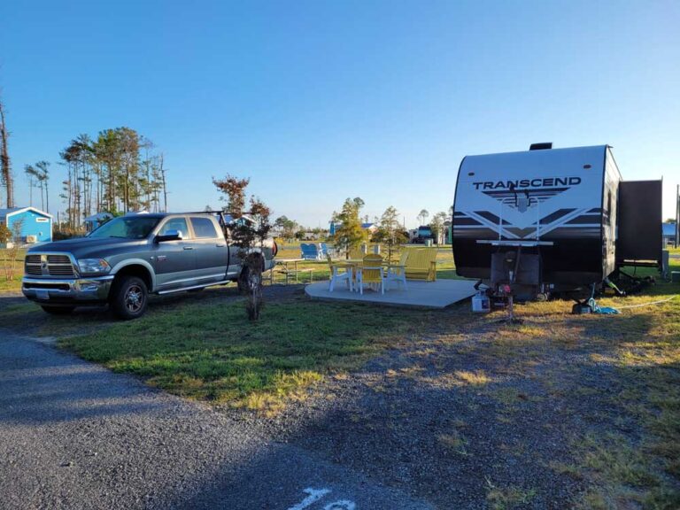 Deluxe back in campsite at Sun Outdoors Rehoboth Bay