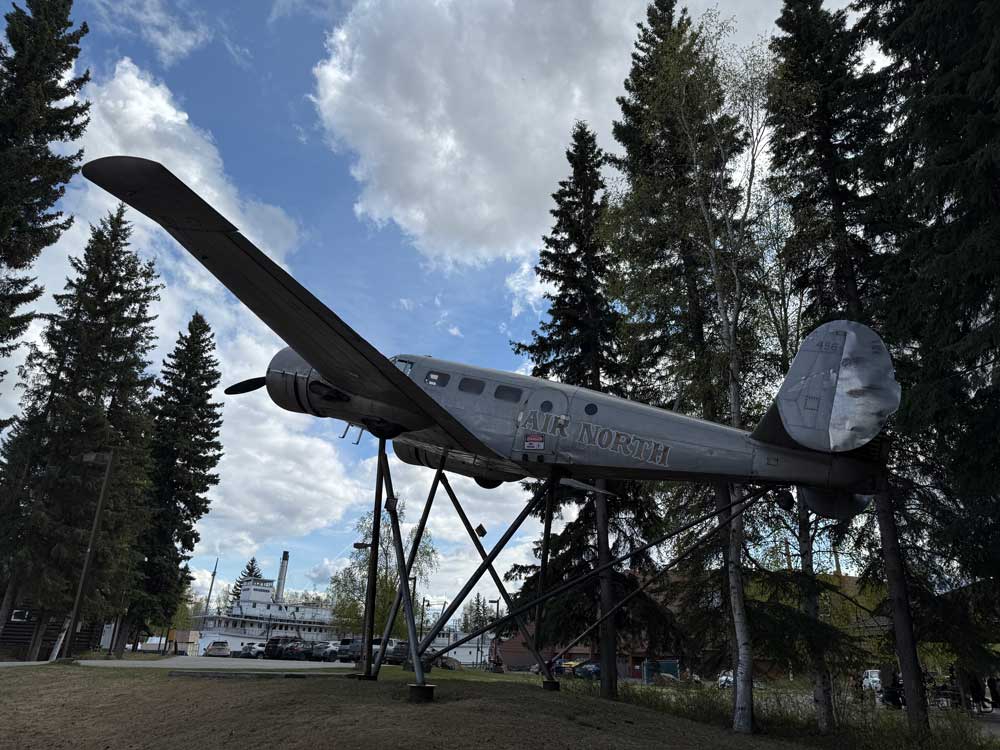 Historic airplane at Pioneer Park Fairbanks Alaska