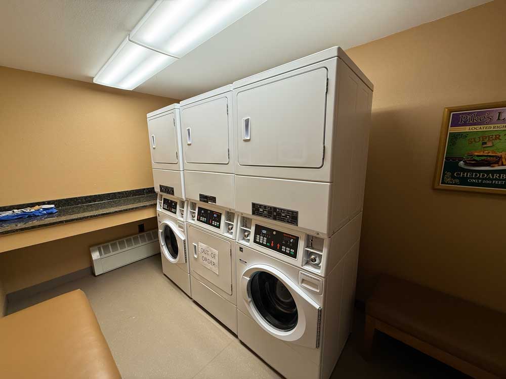 washers and dryers at Pike's Waterfront Lodge Fairbanks Alaska