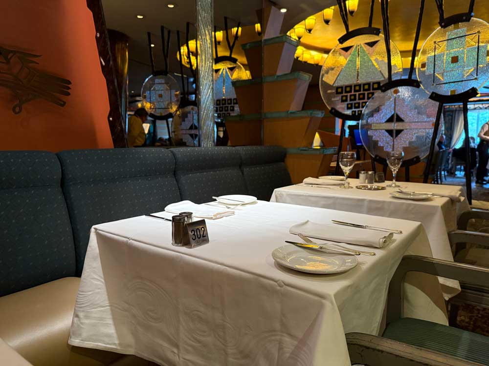 Table for two at the Santa Fe dining room on Sapphire Princess