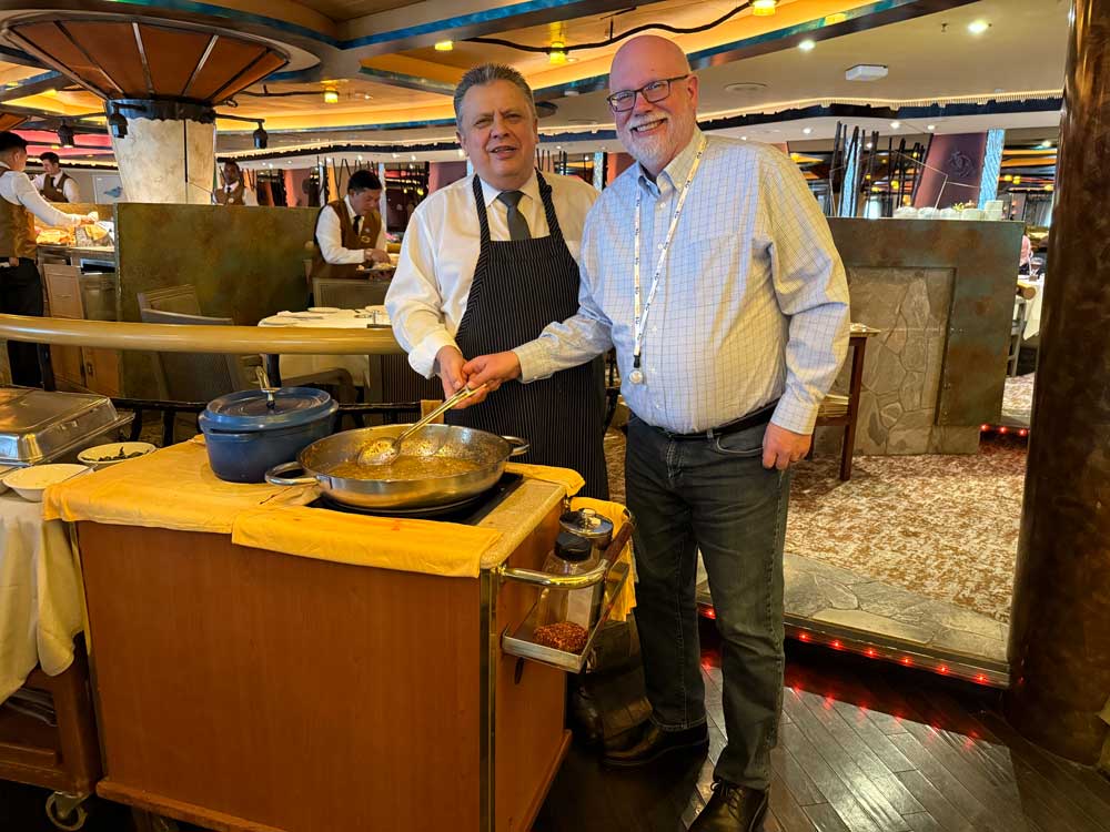 Erling in the Santa Fe dining room on Sapphire Princess