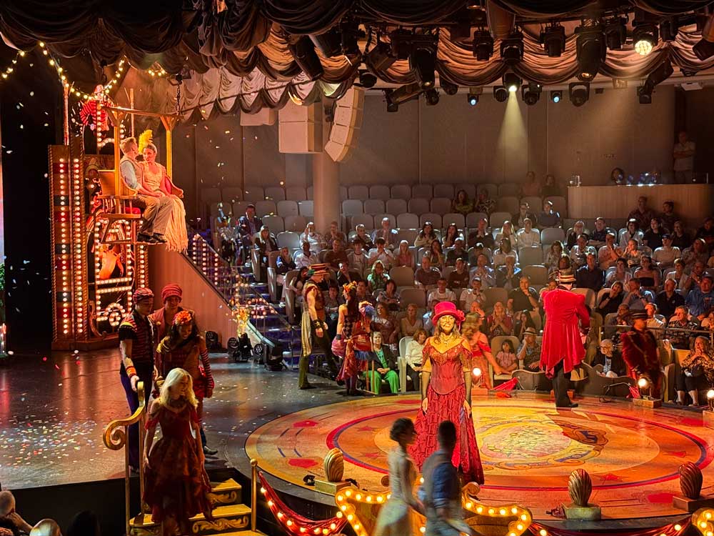 Musical show on Sun Princess cruise ship