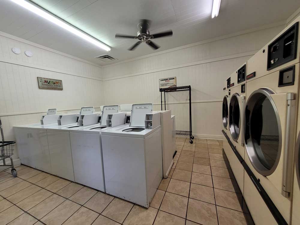 Laundry facility at Jellystone Williamsburg Campground