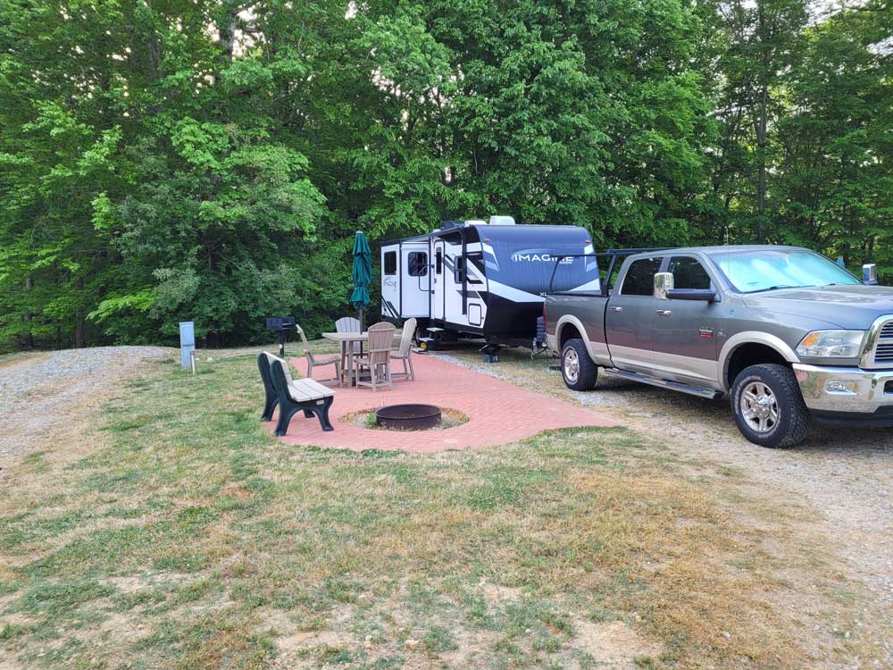 Premium Back-in Campsite 403 at Jellystone Williamsburg