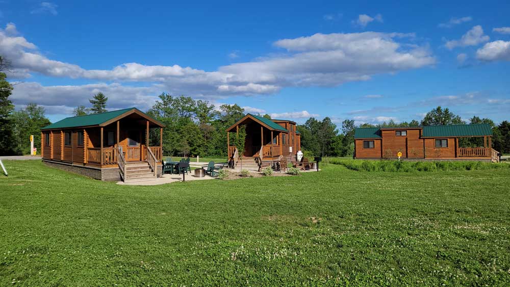 Camping cabins at KOA Williamsport