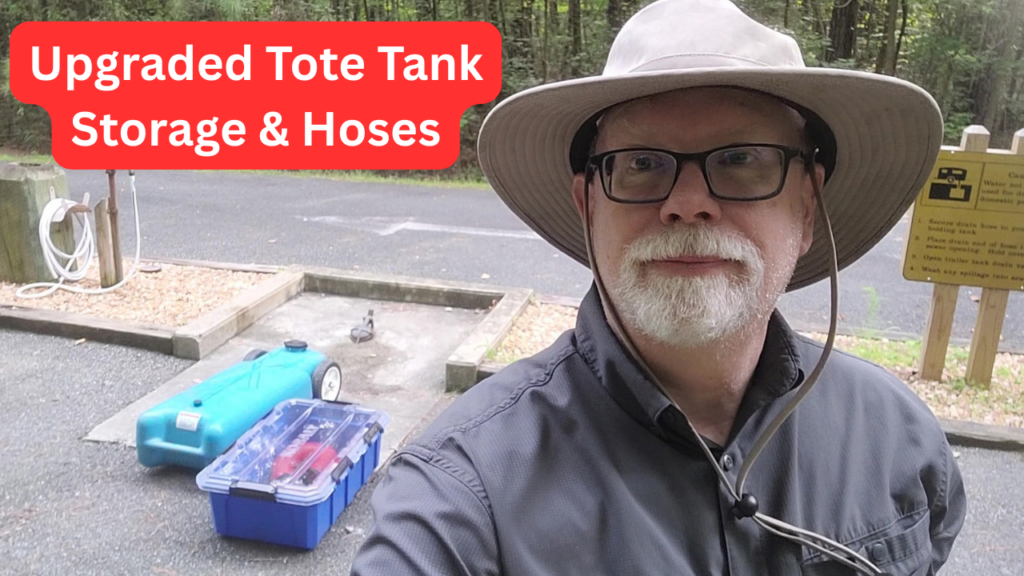 RV tote tank tips and storage YouTube thumbnail
